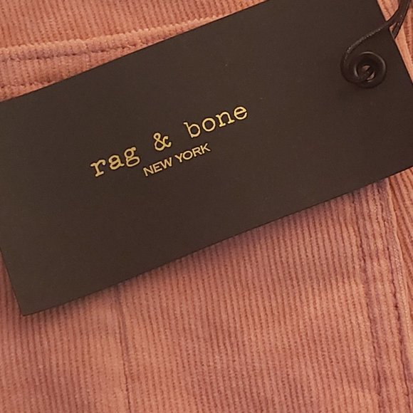 RAG & BONE Cameo High-Rise Super Soft Corduroy Skinny Jeans in Pink Size 24 - Picture 9 of 11